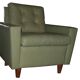 MId century pistachio green leather lounge chair after Florence Knoll, 1950s
