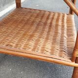 Vintage rattan table