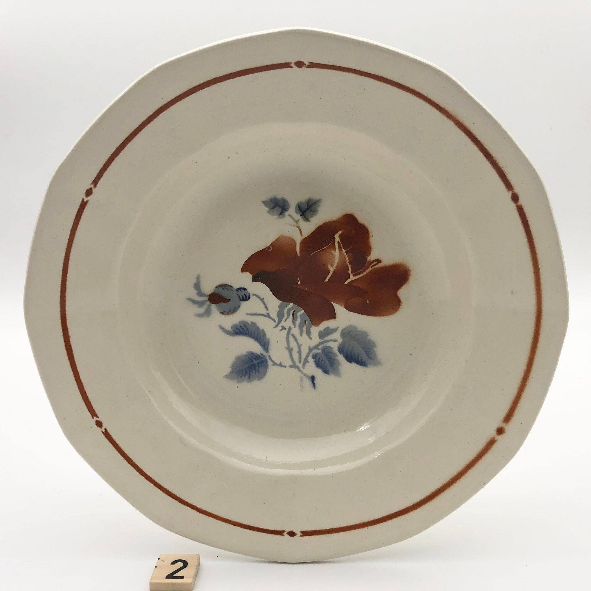 6 old plates Creuses Sarreguemines / Model 5040