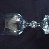 Bohemian crystal water glasses, foot with faceted ball