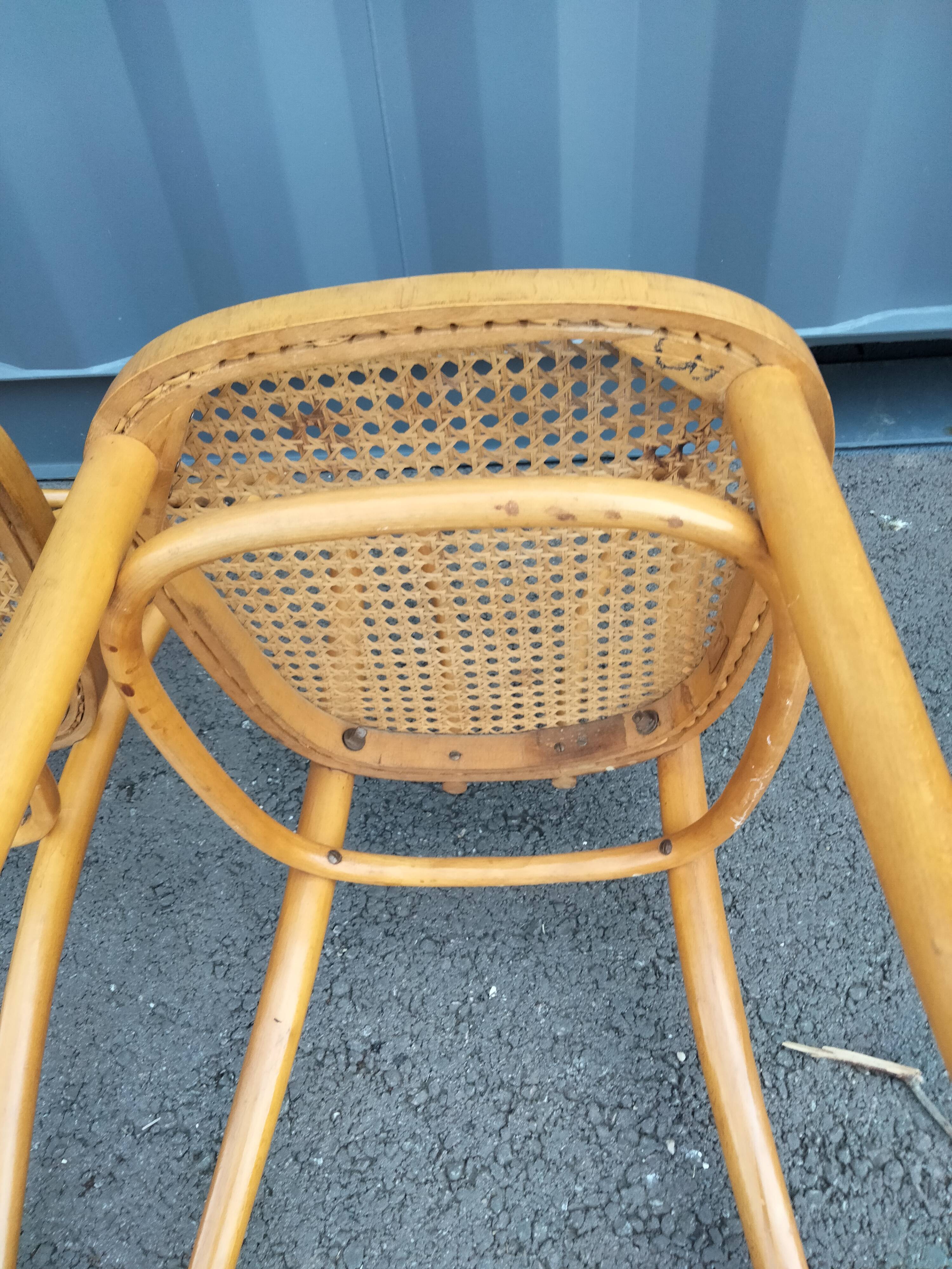 6 vintage cannees chairs old