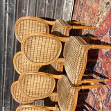 Suite of six Louis XVI-style medallion chairs