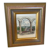 Watercolour painting signed, sea view, marine.