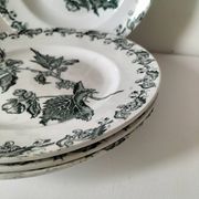 4 assiettes terre de fer A. Lebacqz & M. Bouchart modèle Richelieu