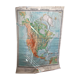 Carte scolaire du lin Amérique du nord états-unis canada carte vintage 1962
