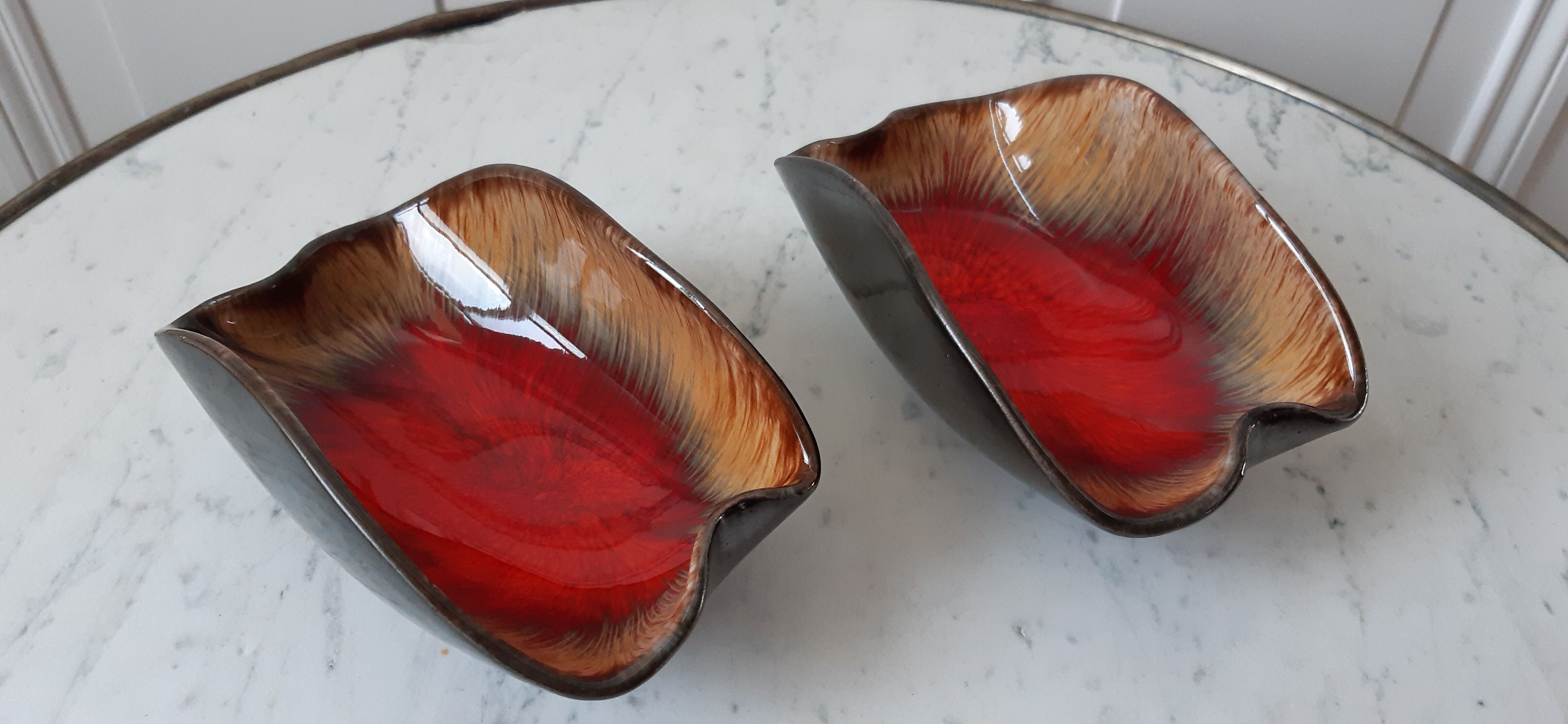 Duo of empty pocket / raviers Vallauris 70s