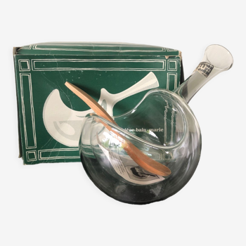 Saucière bain-marie verre soufflé vintage 1970