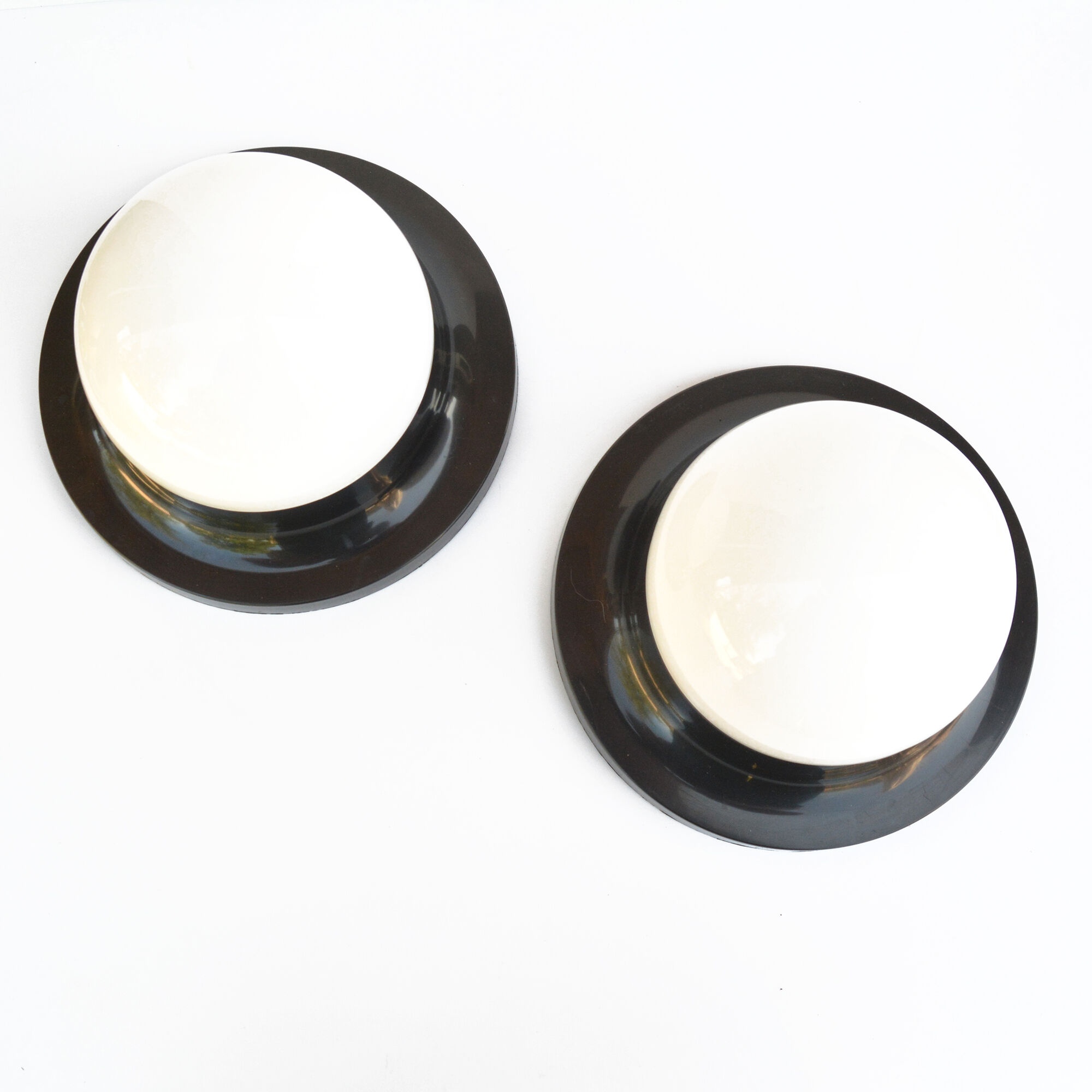 1970s a minimalist pair of plafonds, Polam Radom, Poland
