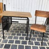 School desk and chair