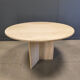 Round Italian travertine dining table 1970s