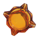 Vintage amber glass ashtray 70s