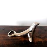 Silver metal seal bottle opener