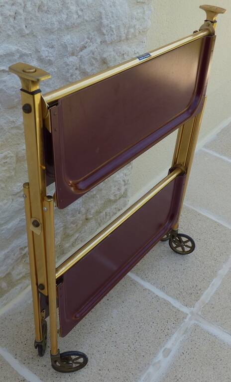 Vintage 50s Textane brand rolling and folding trolley
