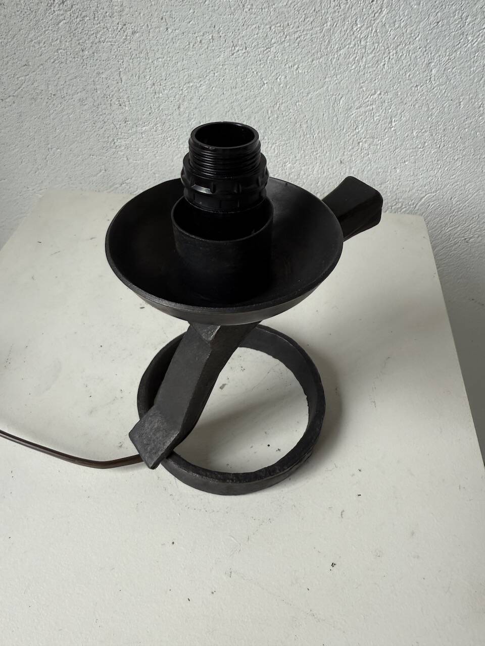 Brutalist metal lamp from the 50s