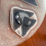 Large glass art bowl from mid-century Danish design, 1960s.