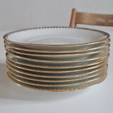 Set of 10 porcelain dessert plates
