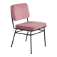 Metal and pink fabric armchair