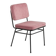 Metal and pink fabric armchair
