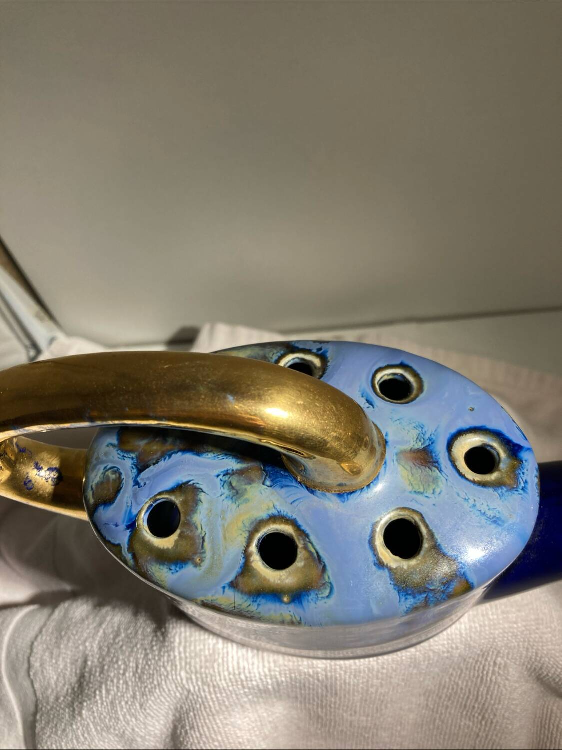 Alphonse mouton flower holder in the shape of a watering can