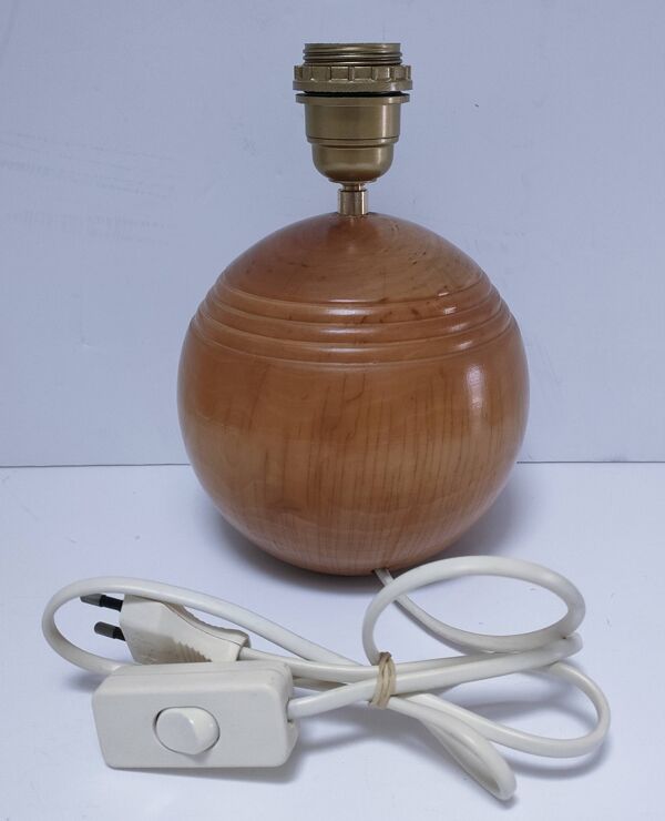 pied de lampe boule IMT design bois massif