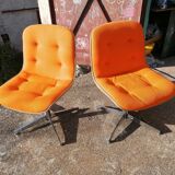Set of 4 vintage Steelcase Strafor office chairs by Randall Buck.