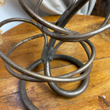 Triple-entwined iron chandelier