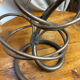 Triple-entwined iron chandelier