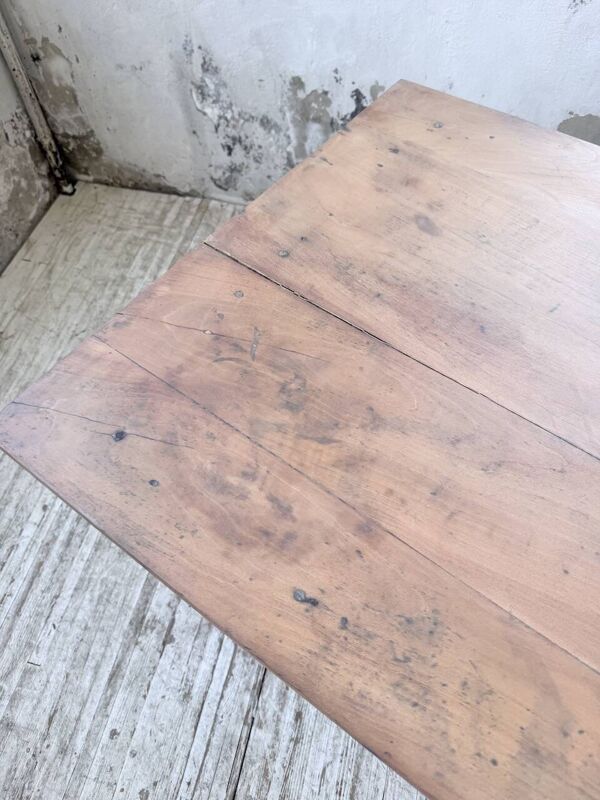 Table de ferme bistrot merisier pieds tournés  180cm