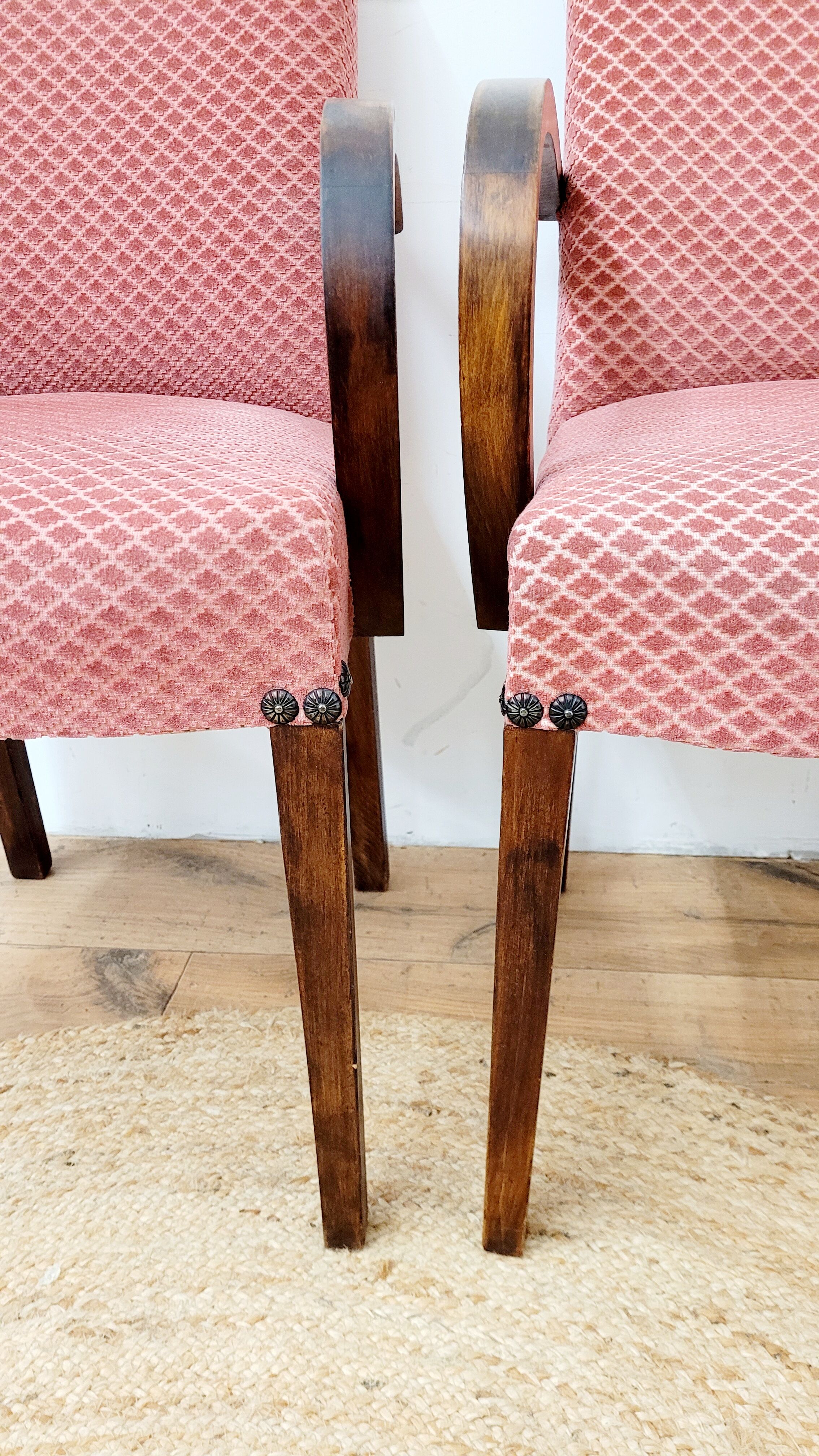 Two vintage bridge armchairs
