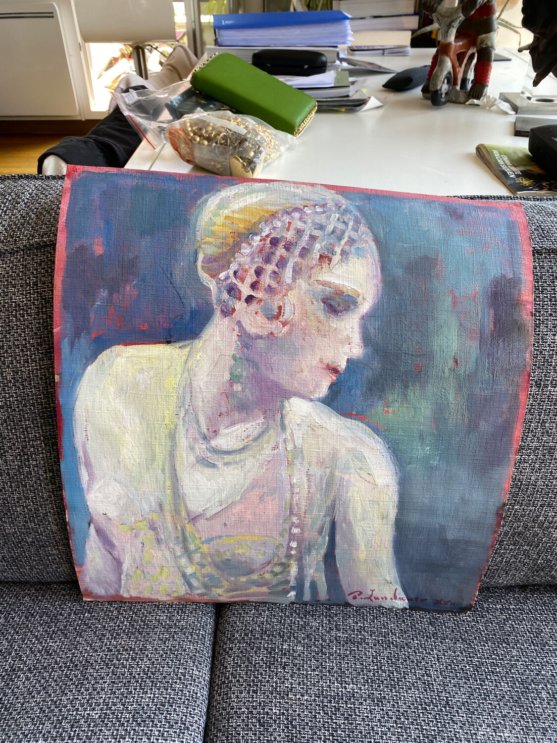 Portrait of a woman signed Patrice Landauer