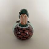 Painted wooden duck pot