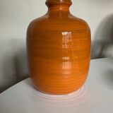 XXXL vase of orange ceramic Italian design 1970