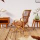 Louis Sognot vintage rattan armchair