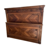 Old carved wooden bed frame