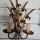 Pair of wheat ear wall lights from the 70s