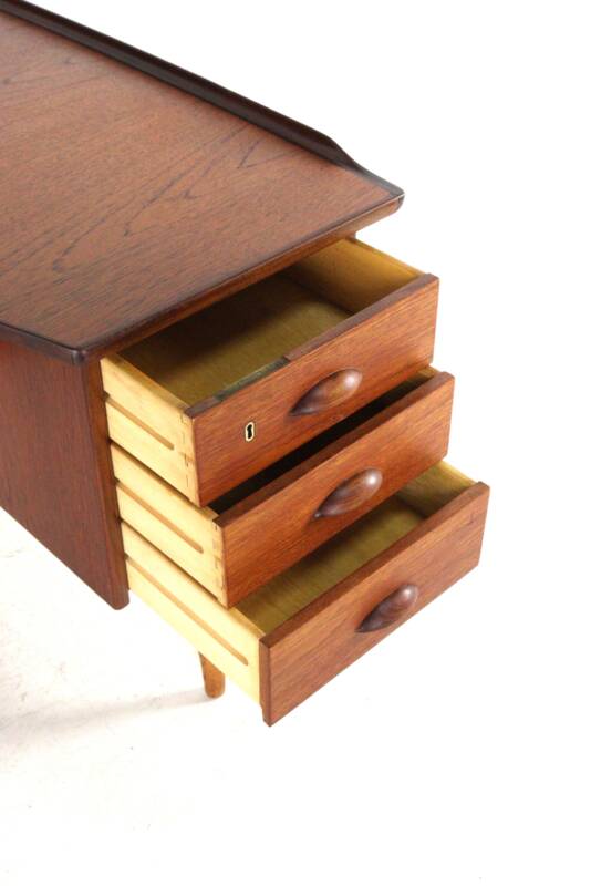 Danish boomerang desk by Peter Løvig Nielsen for Hedensted Møbelfabrik