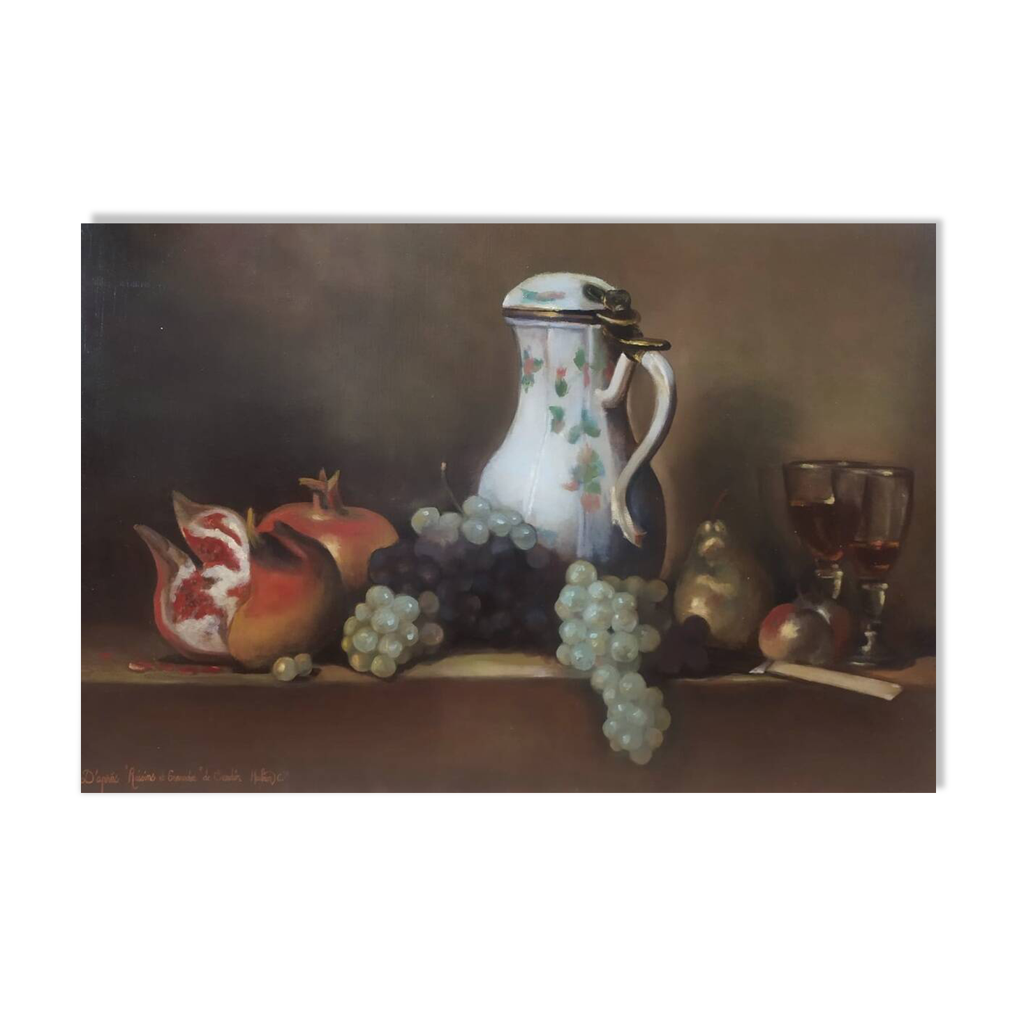 Raisins and Pomegranates after Chardin