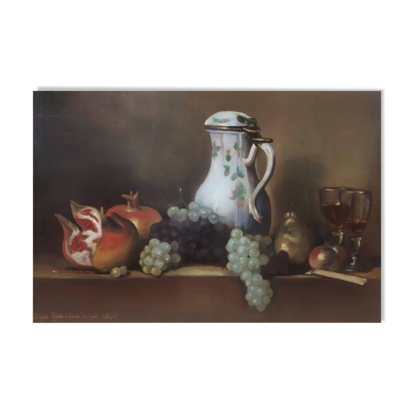 Raisins et Grenades d'après Chardin