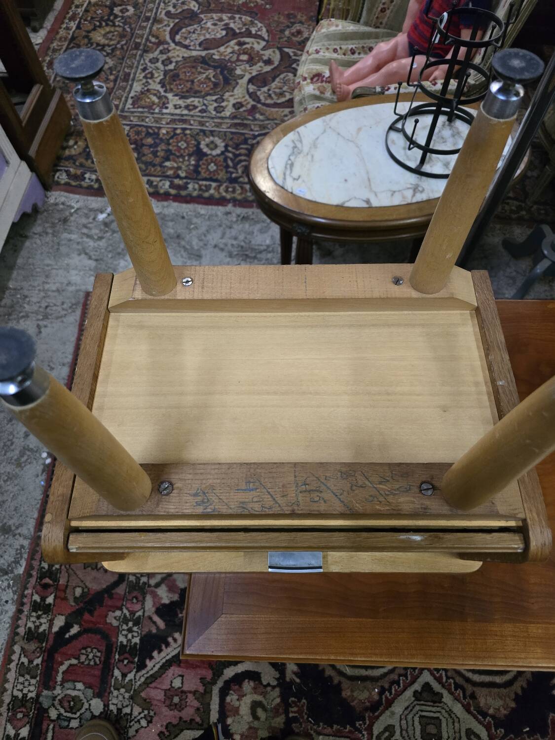 Vintage 60s oak bedside table