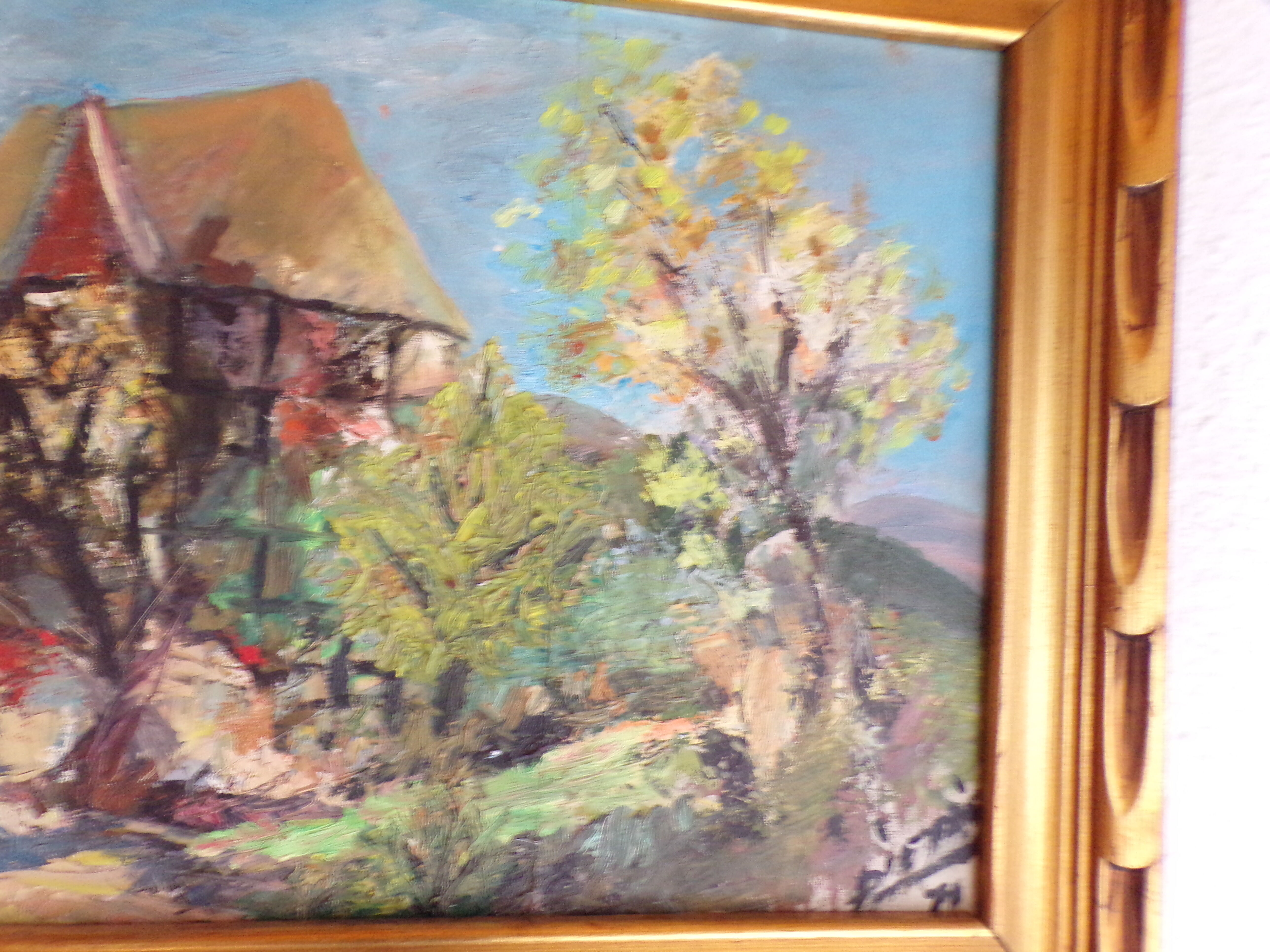 Signed landscape painting