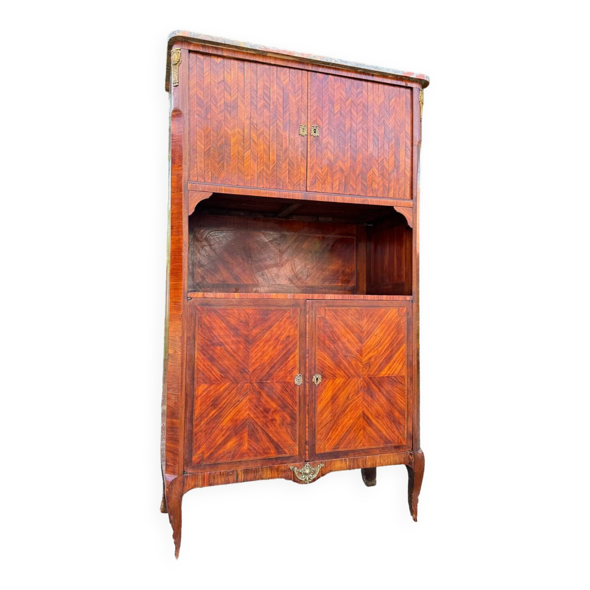 19th Century Transition Style Marquetry Storage Unit