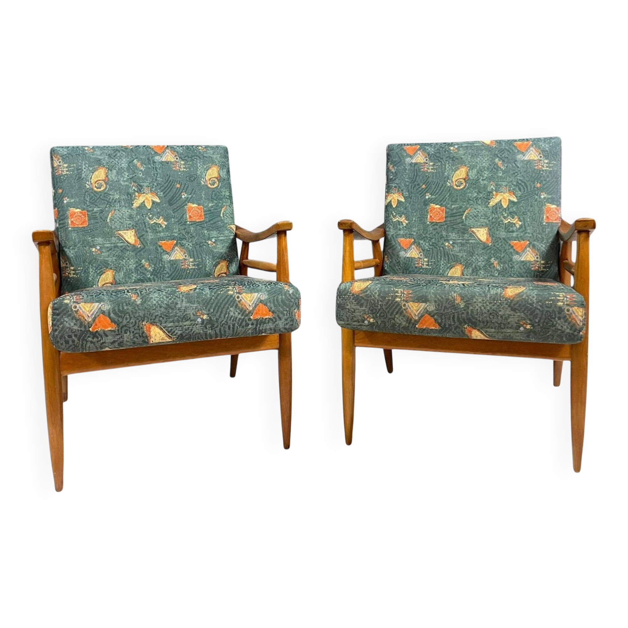 Paire de fauteuils de salon modernes du milieu du siècle, Tchécoslovaquie, années 1960