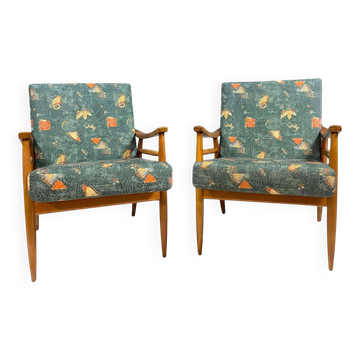 Pair of modern mid-century lounge chairs, Czechoslovakia, 1960s