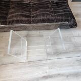 Vintage David LANGE glass & altuglas coffee table circa 1970