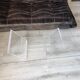 Vintage David LANGE glass & altuglas coffee table circa 1970