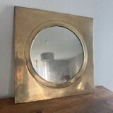 Square brass mirror