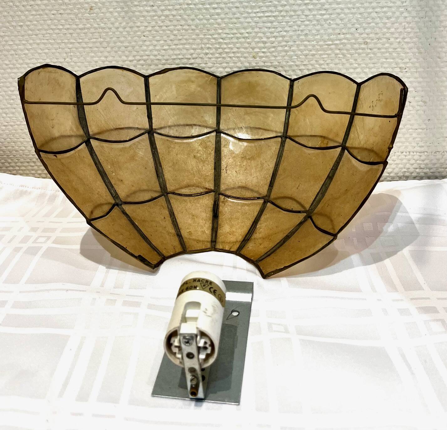Paire d'appliques nacre coquillage