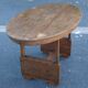 Antique wood table, dining table, oval table, living room, kitchen, countryside