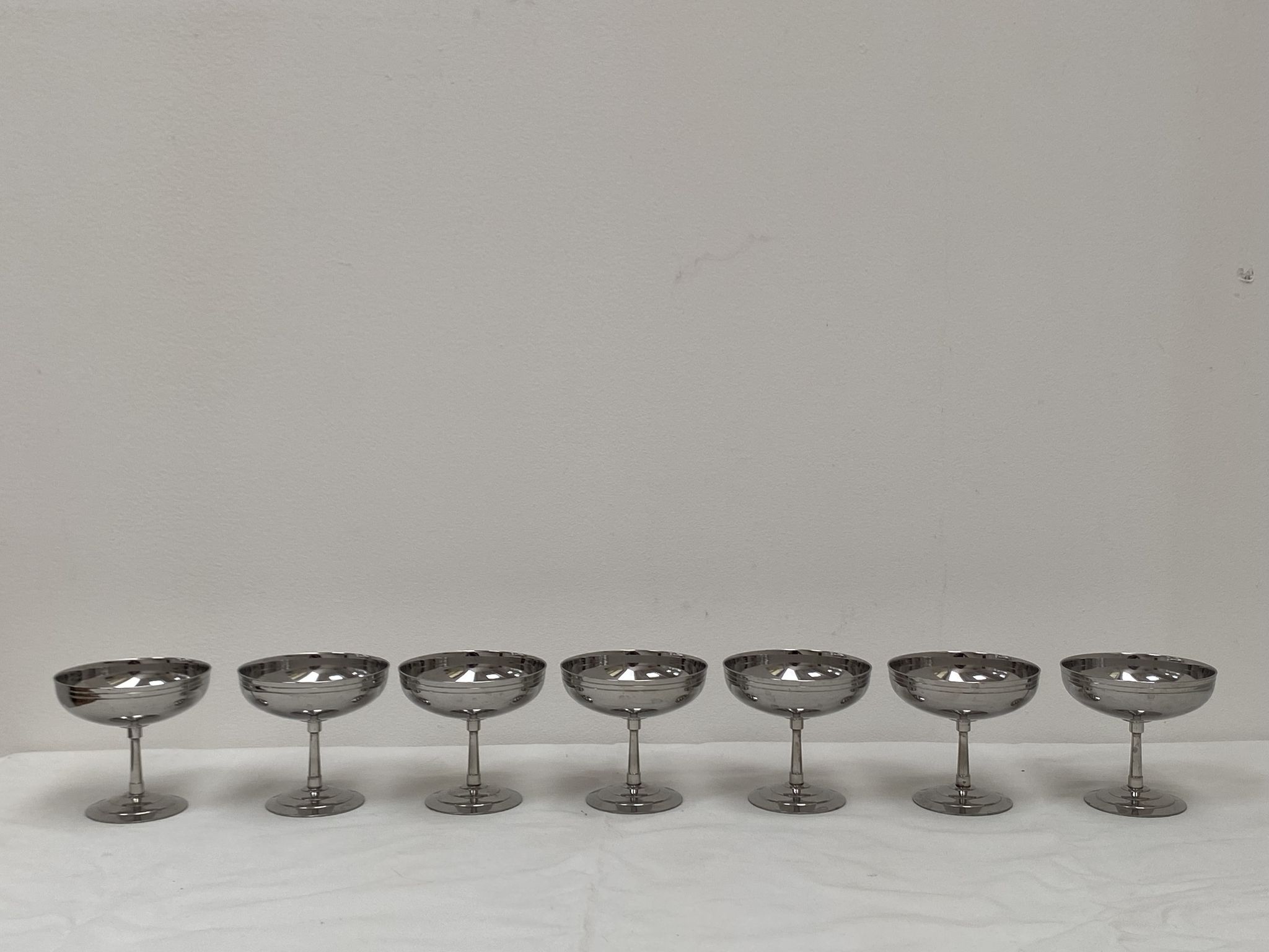 Ice cups x7 stainless steel brand Rémy Letang, 1970