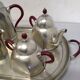 Cosi Tabellini Century 24 Pewter And Red Bakelite Tea And Coffee Service